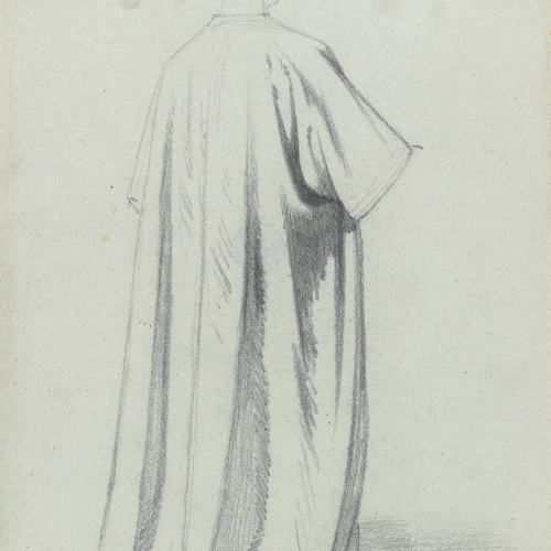 image for: Claudi Lorenzale - Figura masculina d&#039;esquena - Cap a 1860-1880