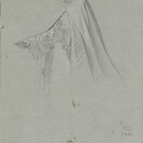 Claudi Lorenzale - Capellà donant la Comunió - Cap a 1850-1870 image for: Claudi Lorenzale - Capellà donant la Comunió - Cap a 1850-1870