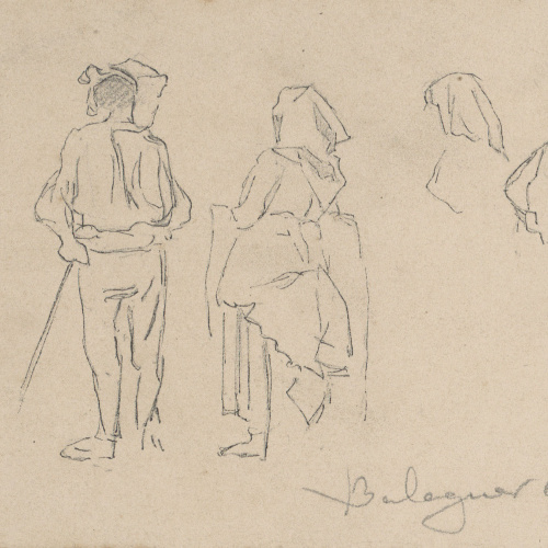 image for: Josep Lluís Pellicer - Apunt de pagesos de Balaguer - 1869