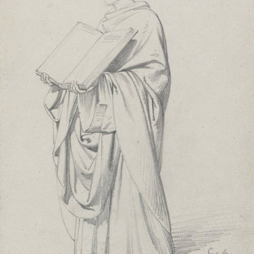 image for: Claudi Lorenzale - Home amb un llibre obert a les mans - Cap a 1850-1870