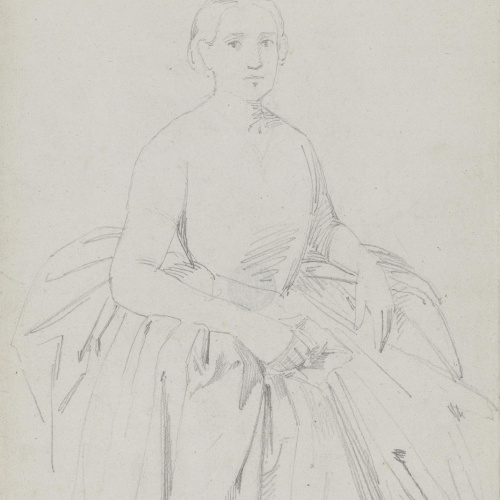 image for: Claudi Lorenzale - Retrat de dona - Cap a 1860-1865