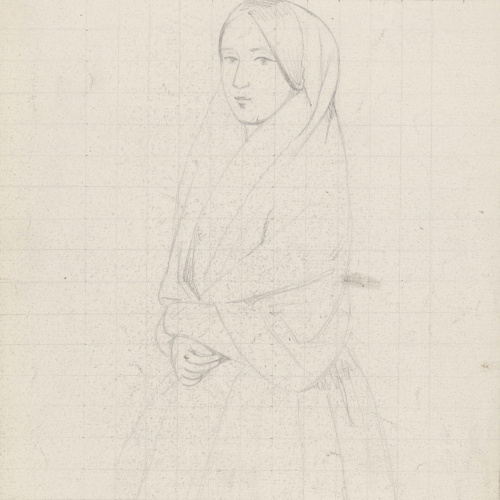 image for: Claudi Lorenzale - Retrat de dona (anvers) / Retrat de dona (revers) - Cap a 1860-1880 [1]