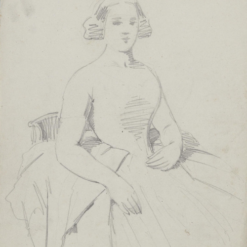 image for: Claudi Lorenzale - Retrat de dama jove - Cap a 1860-1880