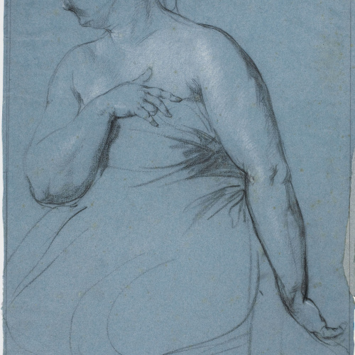 image for: Ramon Martí i Alsina - Estudi de nu i vestimenta - Cap a 1870-1880