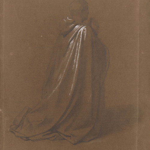 Claudi Lorenzale - Estudi de figura masculina en actitud de pregar - Cap a 1860-1870 image for: Claudi Lorenzale - Estudi de figura masculina en actitud de pregar - Cap a 1860-1870
