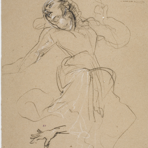 image for: Ramon Martí i Alsina - Escorç femení per al quadre «La Companyia de Santa Bàrbara» - Cap a 1891