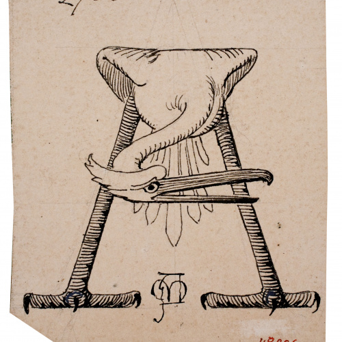 image for: Apel·les Mestres - Lletra A i decoració - 1886