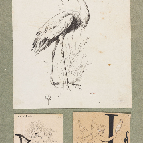 image for: Apel·les Mestres - Lletra L i ornamentació - Cap a 1882-1892