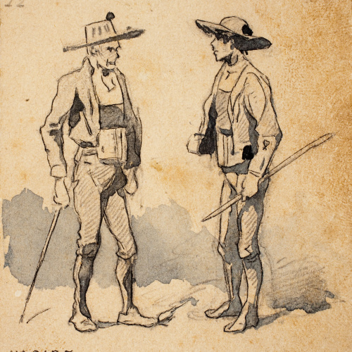 image for: Josep Lluís Pellicer - Homes conversant - 1874