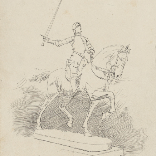 image for: Josep Lluís Pellicer - Monument eqüestre de Joana d'Arc, obra de Paul Dubois - Cap a 1889