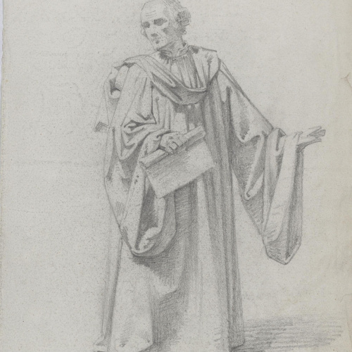 Claudi Lorenzale - Estudi d'un ambaixador per al quadre «Els ambaixadors de la Diputació a Vilafranca prohibeixen a la Reina Joana que acompanyi el Príncep de Viana a Barcelona» - Cap a 1870 image for: Claudi Lorenzale - Estudi d'un ambaixador per al quadre «Els ambaixadors de la Diputació a Vilafranca prohibeixen a la Reina Joana que acompanyi el Príncep de Viana a Barcelona» - Cap a 1870