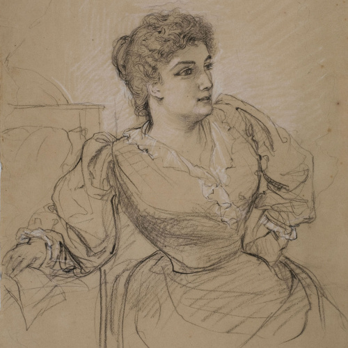 image for: Ramon Martí i Alsina - Retrat d&#039;Antònia Català [?] - Cap a 1870-1880