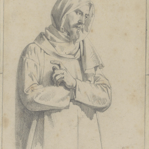 image for: Claudi Lorenzale - Un frare [?] - Cap a 1870