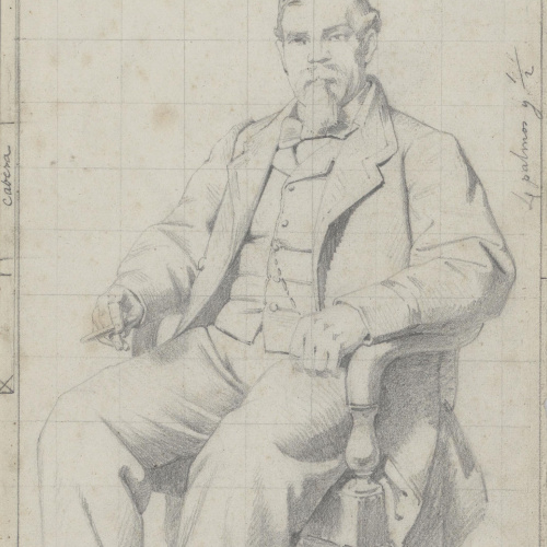 image for: Claudi Lorenzale - Retrat d&#039;home - Cap a 1860-1880