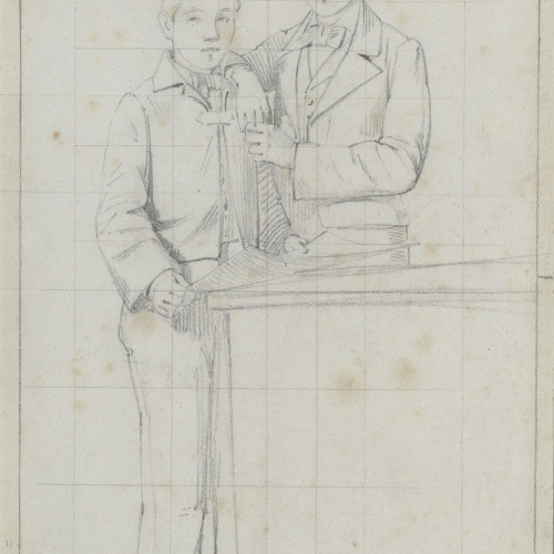 image for: Claudi Lorenzale - Retrat de dos joves - Cap a 1860-1880