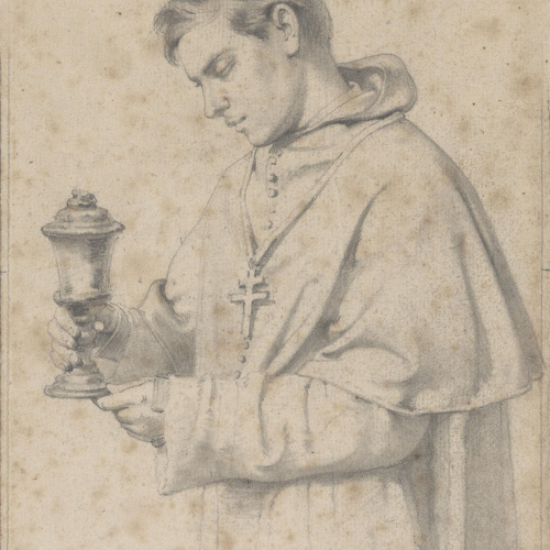 image for: Claudi Lorenzale - Sant Carles Borromeu [?] - Cap a 1850-1870