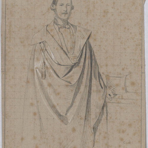 image for: Claudi Lorenzale - Retrat d&#039;home - Cap a 1850-1860