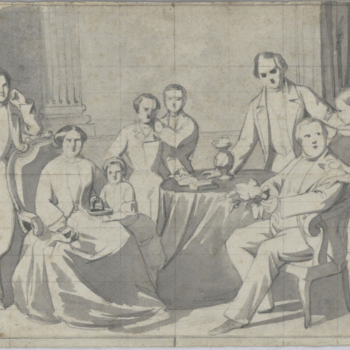 image for: Claudi Lorenzale - Retrat de família - Cap a 1860-1880
