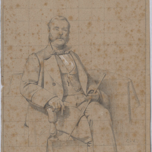 image for: Claudi Lorenzale - Retrat d&#039;home - Cap a 1860-1880