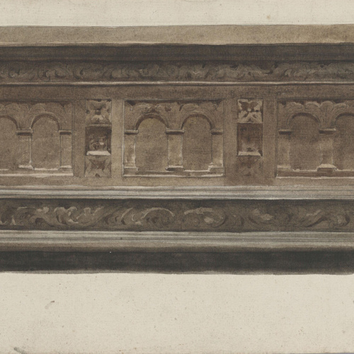 image for: Claudi Lorenzale - Arqueta romànica - Cap a 1840-1860