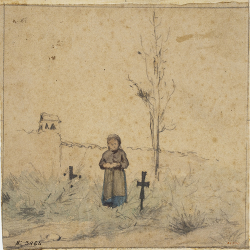 image for: Modest Urgell - Nena en un cementiri - Cap a 1880