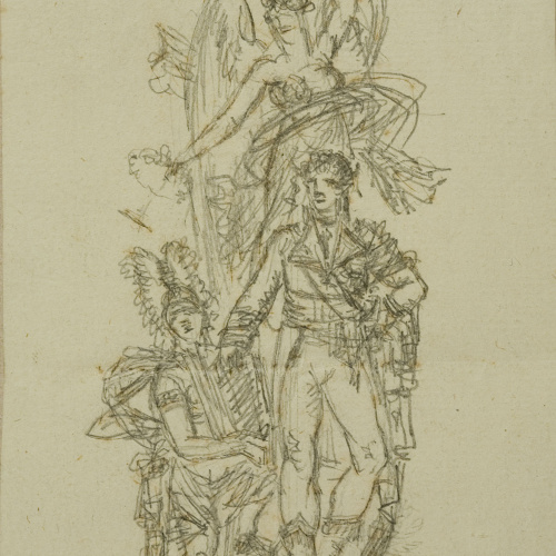 image for: Pau Rigalt - Composició al·legòrica per a un projecte de monument dedicat a Ferran VIIè - Cap a 1820