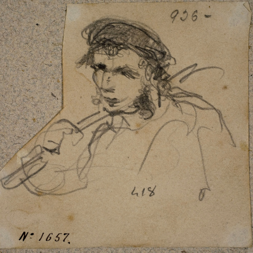 Ramon Martí i Alsina - Un pagès - Cap a 1870 image for: Ramon Martí i Alsina - Un pagès - Cap a 1870