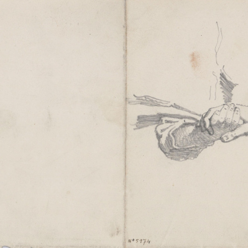 image for: Claudi Lorenzale - Estudi de dues mans enllaçades - Cap a 1850-1870