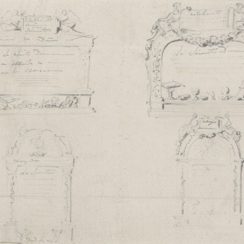 image for: Claudi Lorenzale - Projecte de quatre diplomes honorífics - Cap a 1850-1870