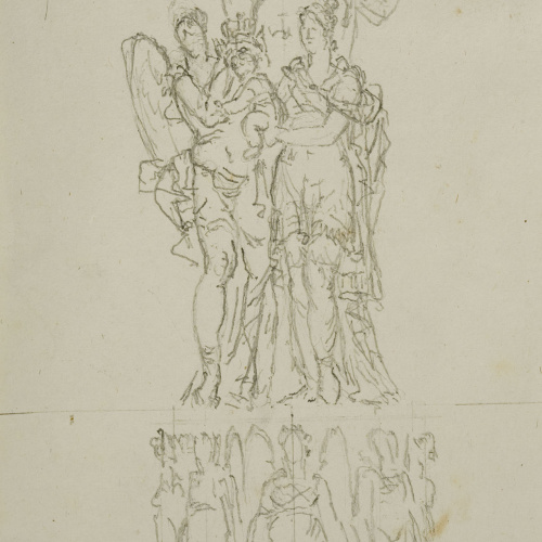 image for: Pau Rigalt - Composició al·legòrica per a un projecte de monument dedicat a Ferran VIIè - Cap a 1820