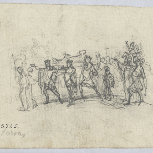 image for: Francesc Torras - Enterrament del comte d&#039;Urgell - Cap a 1865-1876