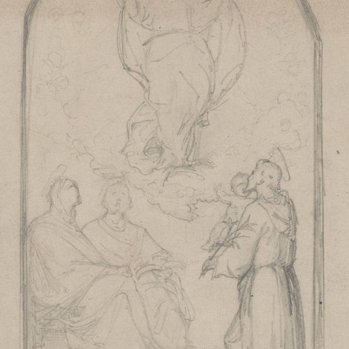 image for: Francesc Torras - Sant Antoni de Pàdua davant la Mare de Déu - Cap a 1864