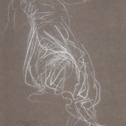 image for: Ramon Martí i Alsina - Estudi del vestit de dona ferida per al quadre &quot;La Companyia de Santa Bàrbara&quot; - Cap a 1891