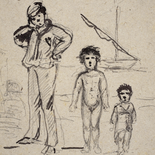 image for: Modest Urgell - Nens a la platja - Cap a 1864-1880