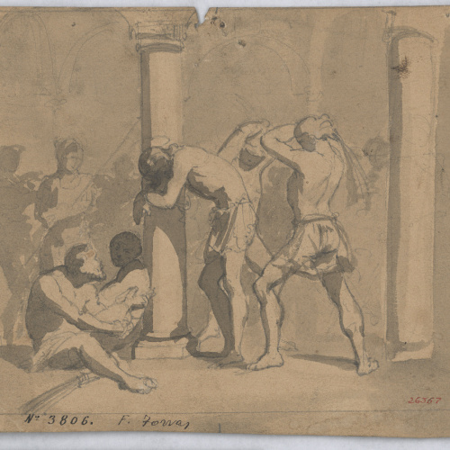 Francesc Torras - La flagel·lació de Jesús - Cap a 1860-1870 image for: Francesc Torras - La flagel·lació de Jesús - Cap a 1860-1870