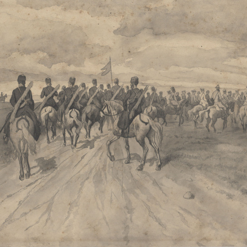 image for: Josep Lluís Pellicer - General en cap seguit del seu Estat Major - 1877