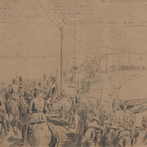 image for: Josep Lluís Pellicer - Paso del Danubio por el ejército ruso - 1877