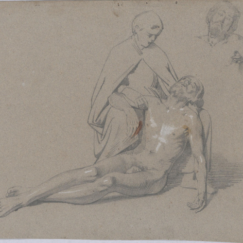 image for: Claudi Lorenzale - Estudi de Pietat per al retaule de Torre del Veguer a Sant Pere de Ribes - Cap a 1877