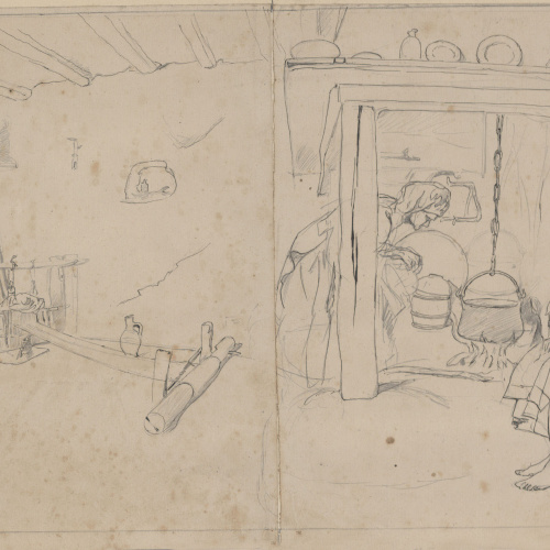 image for: Josep Lluís Pellicer - Dones cuinant - 1877