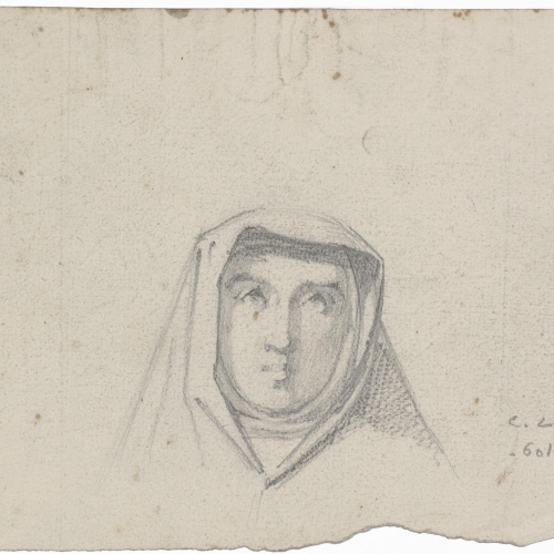 image for: Claudi Lorenzale - Cap de monja (anvers) / Cap de monja (revers) - Cap a 1850-1870