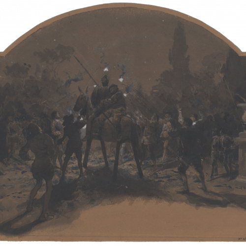 image for: Josep Lluís Pellicer - Escena del Quixot - Cap a 1883
