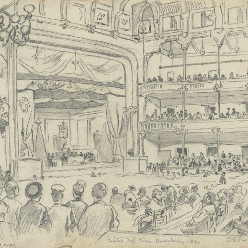 image for: Josep Lluís Pellicer - Un míting al Circo Barcelonés - 1870