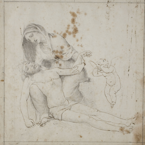 image for: Josep Bernat Flaugier - Pietat i àngel ploraner - Cap a 1800-1812