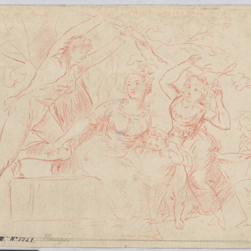 Josep Bernat Flaugier - Escena galant - Cap a 1800-1812 image for: Josep Bernat Flaugier - Escena galant - Cap a 1800-1812