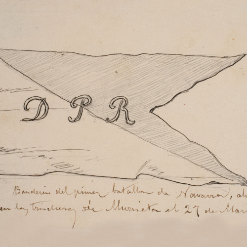 image for: Josep Lluís Pellicer - «Banderín del primer batallón de Navarra» - 1874