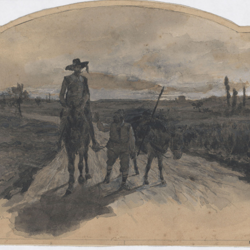 image for: Josep Lluís Pellicer - Escena del Quixot - Cap a 1883