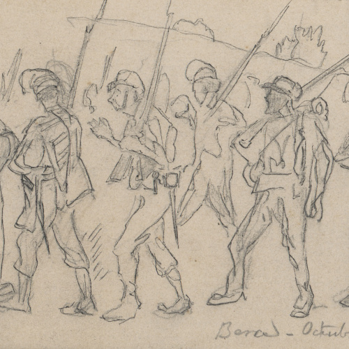 image for: Josep Lluís Pellicer - Marxa de voluntaris de Barcelona - 1869