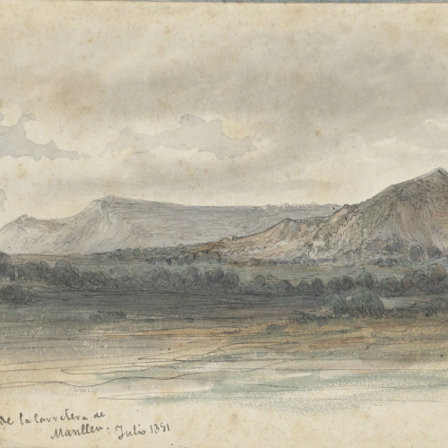 image for: Lluís Rigalt - Cercanías de Vich desde la carretera de Manlleu - Juliol de 1851