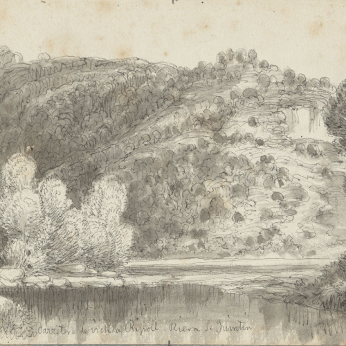 image for: Lluís Rigalt - Carretera de Vich a Ripoll. Riera de San Quintín - 1851