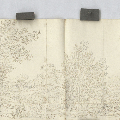 image for: Pau Rigalt - Paisatge amb ruïnes clàssiques (escenografia) - Cap a 1820-1830